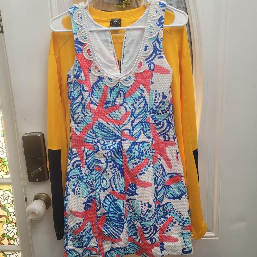 Lily Pulitzer Star Fish Dress Sz 0 Like New - Picture 5 of 9